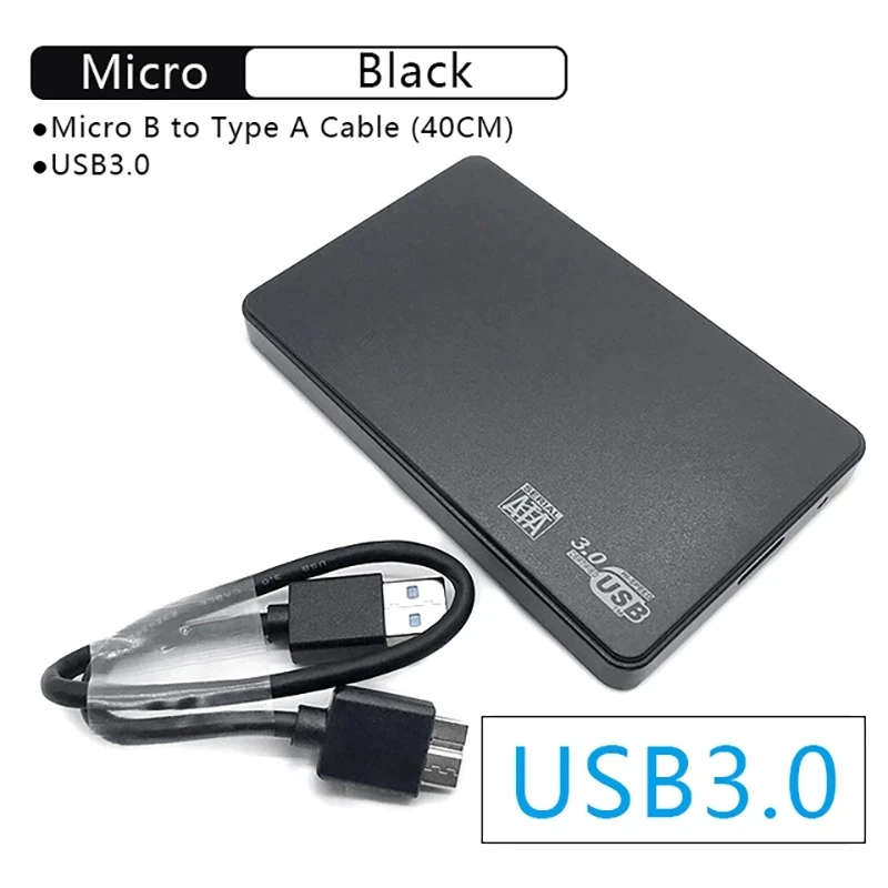 UTHAI T22 2,5" SATA zu USB3.0 HDD-Gehäuse Mobile Festplattenhüllen für SSD Externer Speicher HDD-Box mit USB3.0/2.0-Kabel ABS Image