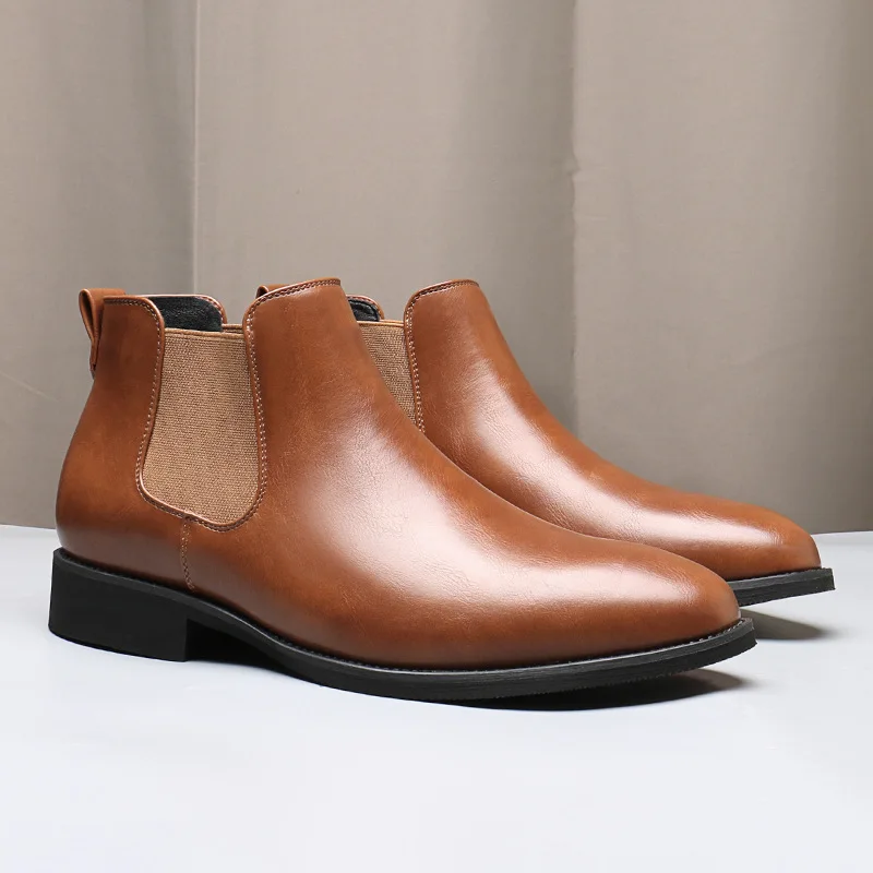Neue Schuhe für Männer Leder Freizeit schuhe spitzen Zehen Freizeit kleid Schuhe Frühling Herbst klassische Chelsea Stiefel