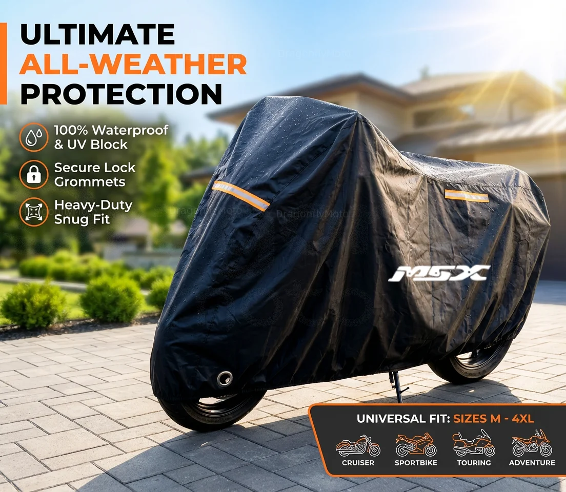 Für Honda Grom125 MSX125 MSX125SF Grom 125 MSX 125 125SF 2013-2022 190T Wasserdichte Motorradabdeckungen für Motor, Staub, Regen, Schnee Image