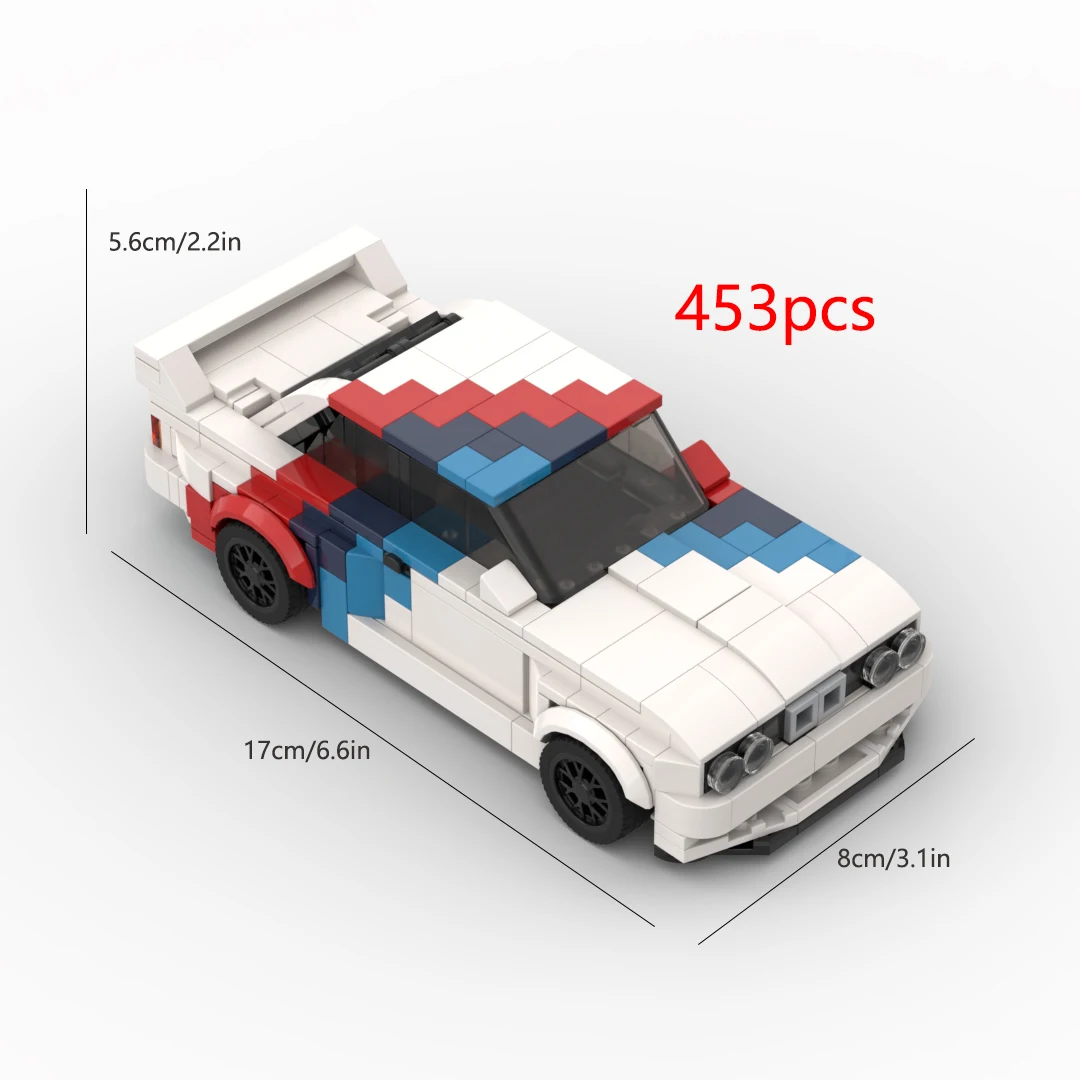 MOC Technik 455 Teile M3 E30 Rennwagen Fahrzeug Rennfahrer Bausteine Kreative Garage Spielzeug Ohne Box Image