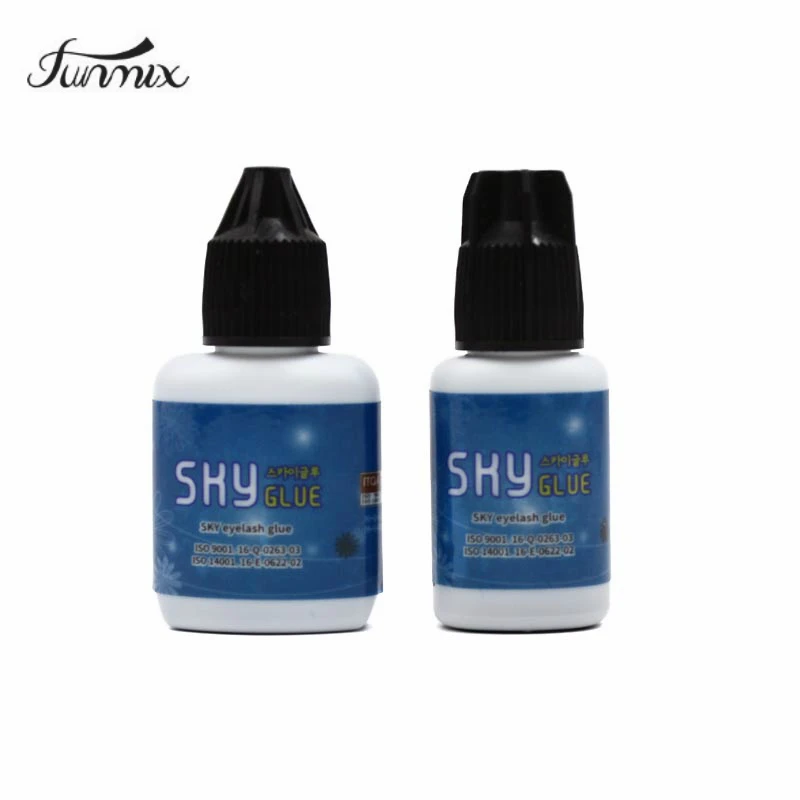 1 stücke Korea Sky Kleber für Wimpern Extensions 1-2 sekunden Super Schnellste Trocken Kleber S + Typ schwarze Kappe 5 ml/10 ml Image