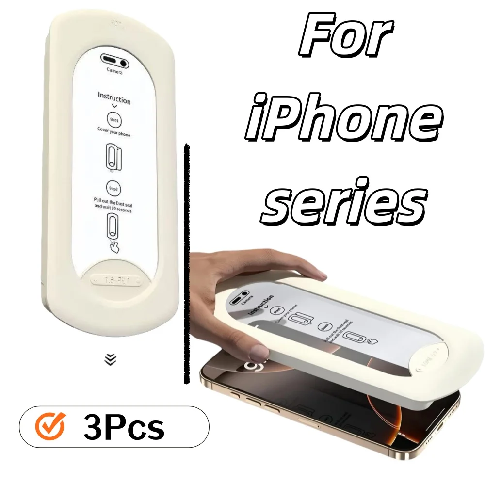 3er-Pack HD Gehärtetes Glas Displayschutzfolie für iPhone-Serie, Einfache Installation, Staubfrei Image