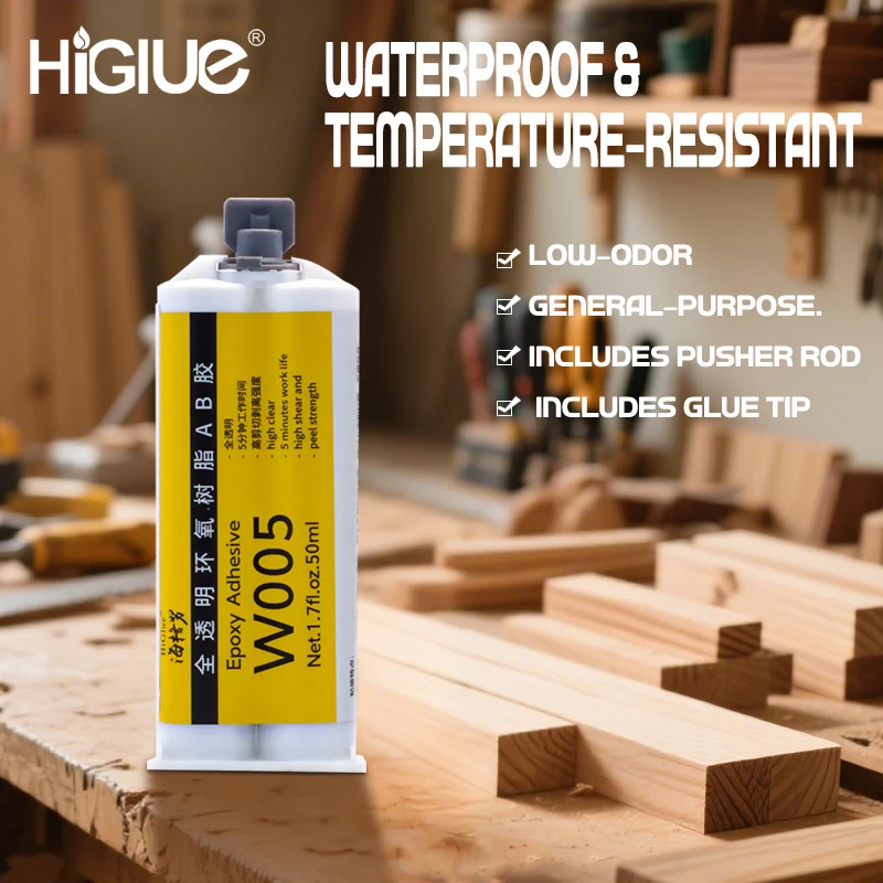 50 ml transparenter Epoxidharz-AB-Kleber, schnell trocknender Klebstoff, starker Flüssigkleber, zum Verkleben von Metallen, Keramik, Holz usw.
