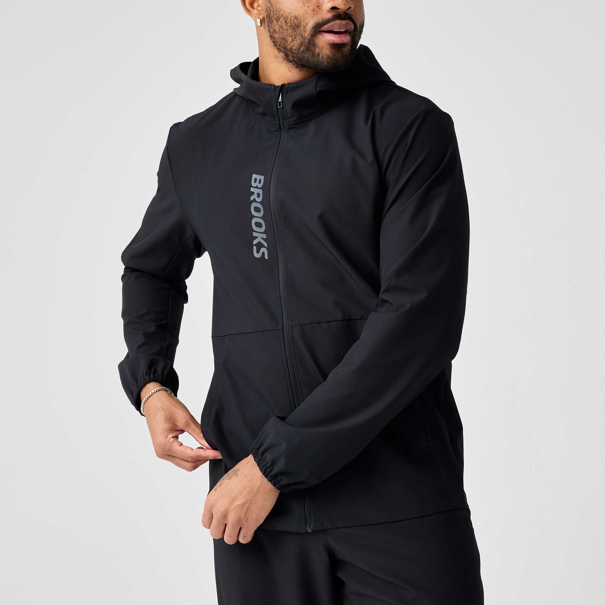 Brooks Canopy Jacket Men's Running Apparel Black