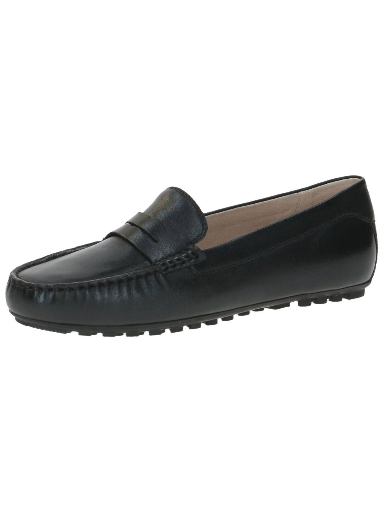 Mokassin CAPRICE "Caprice Mokassin Nappaleder", Damen, Gr. 37, schwarz, Nappaleder, Schuhe Mokassin