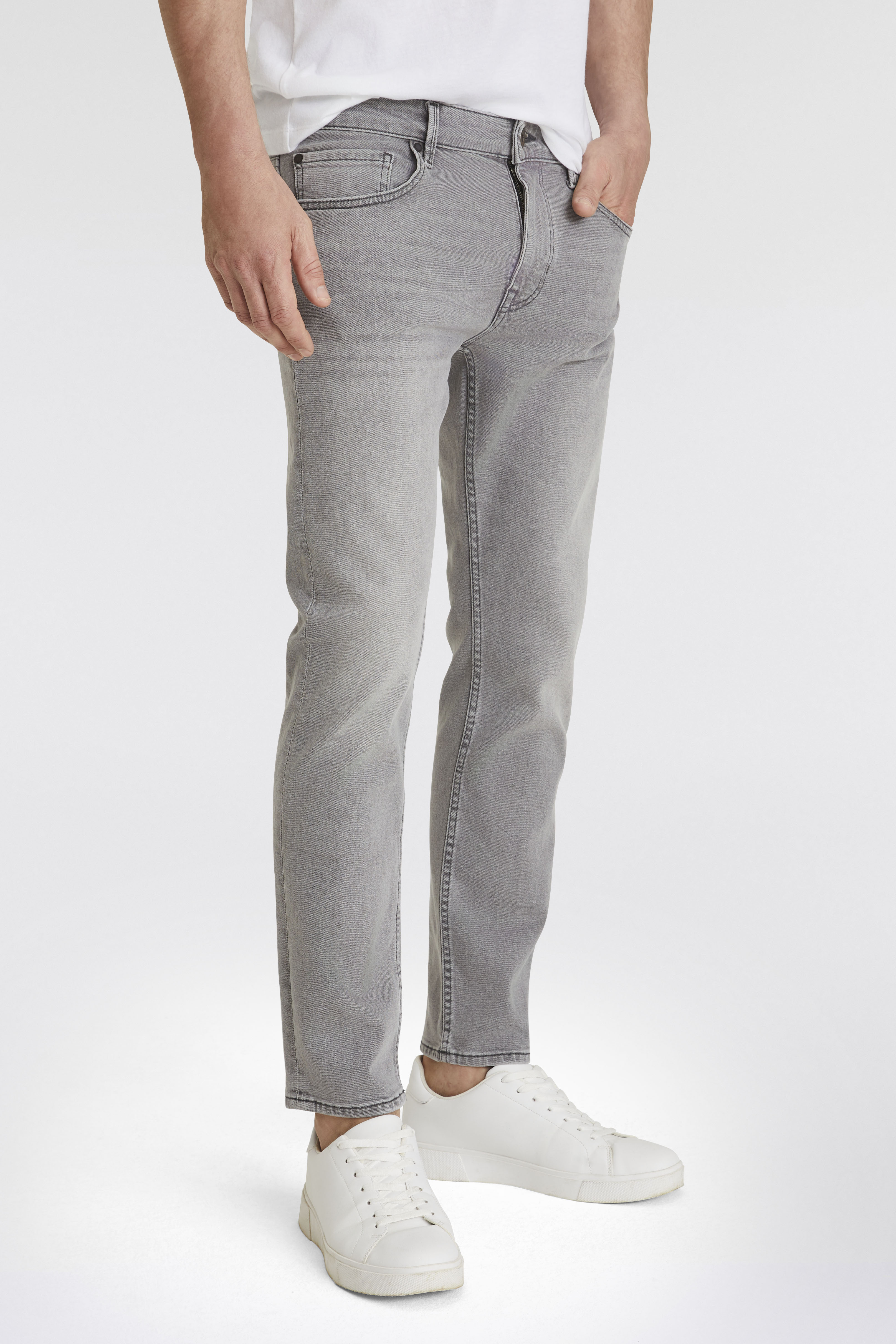 5-Pocket-Jeans MARC O'POLO "SJÖBO shaped", Herren, Gr. 31, Länge 32, grau (light grau wash), Denim/Jeans, Obermaterial: 90% Baumwolle, 9% Polyester, 1% Elasthan, Jeans 5-Pocket-Jeans