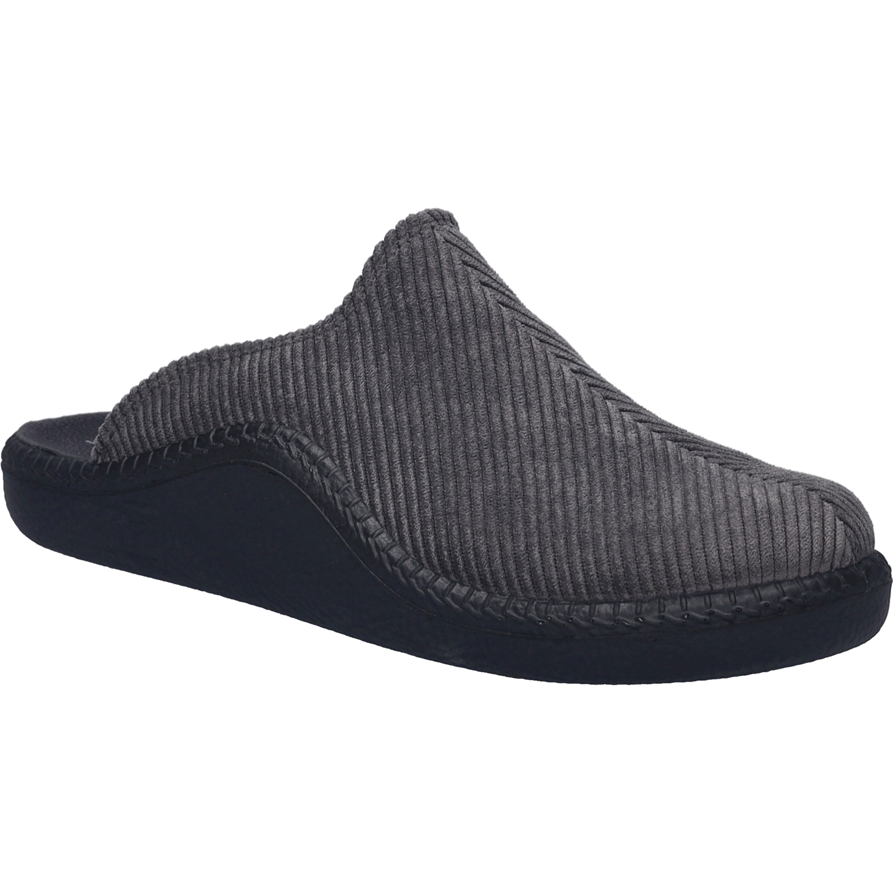 Hausschuh JOSEF SEIBEL "Monaco 220, anthrazit", Herren, Gr. 44, grau (anthrazit), Obermaterial: 100% Textilmaterial TEXMAT., Schuhe Hausschuh