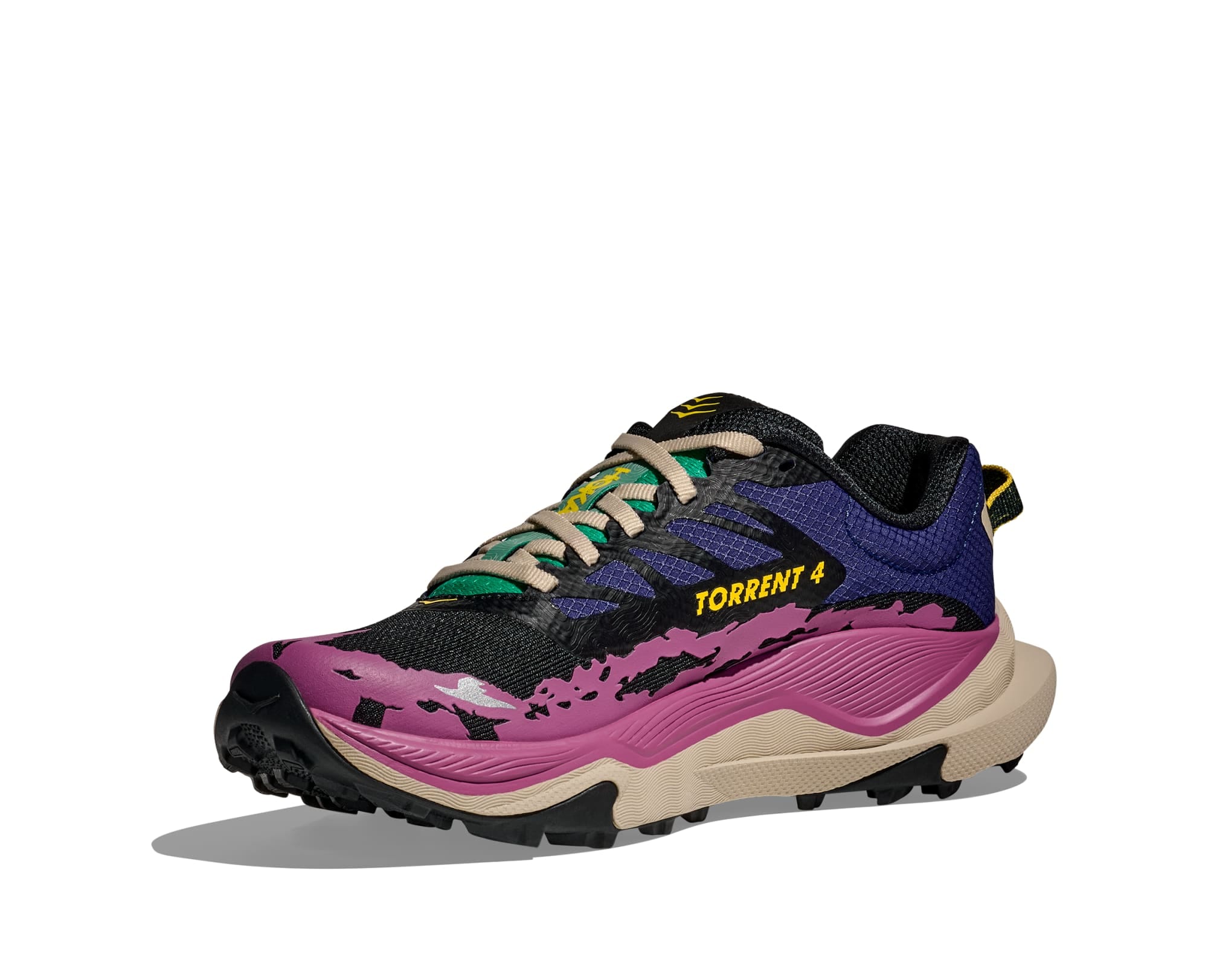 Trailrunningschuh HOKA ONE ONE "TORRENT 4", Damen, Gr. 36,5, mountain iri, Synthetik, Textil, Schuhe