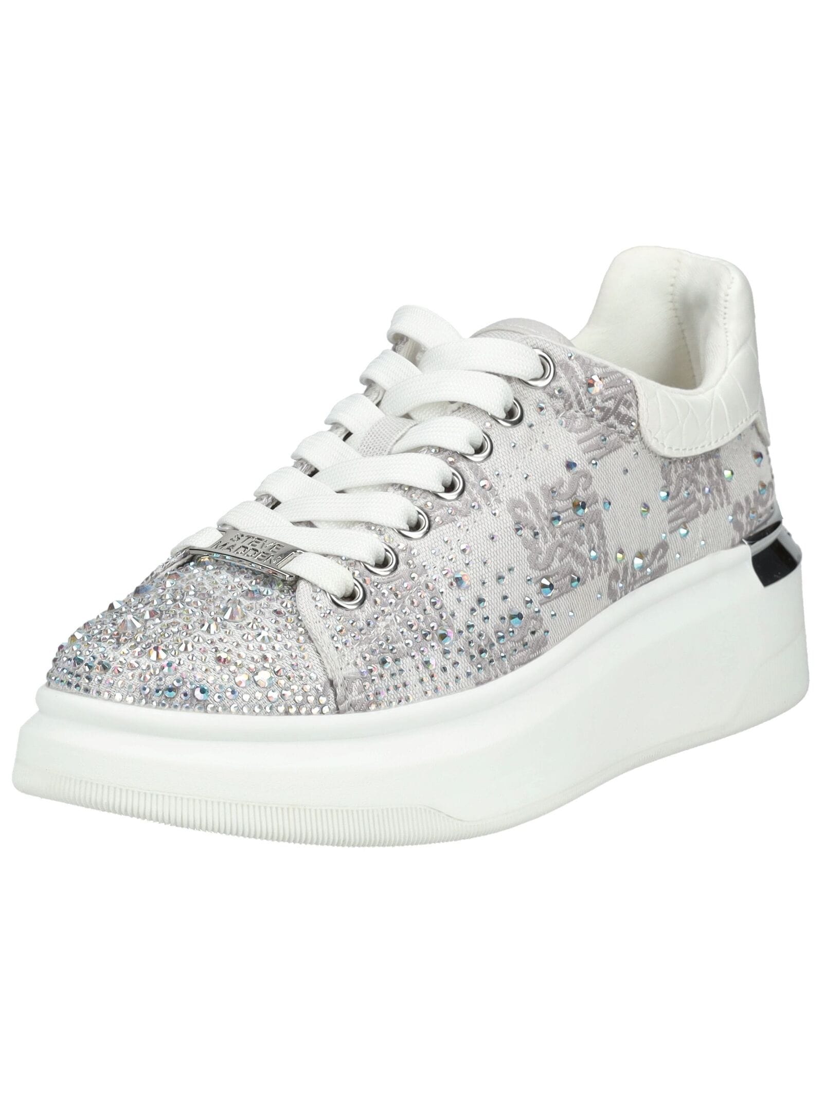 Plateausneaker STEVE MADDEN "STEVE MADDEN Sneaker Textil", Damen, Gr. 40, grau, Textil, Schuhe Plateausneaker