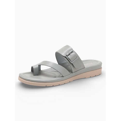 Minimalistische blaue Damen-Sandalen mit gekreuzten Riemen – weich gepolsterte, bequeme Sandalen für Zuhause, Reisen, Freizeit und Sommer. Image