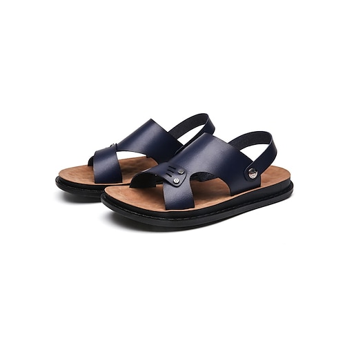 Herren-Sandalen aus Kunstleder, bequeme Slipper, perfekt für Strandurlaub und sommerliche Outdoor-Aktivitäten Image