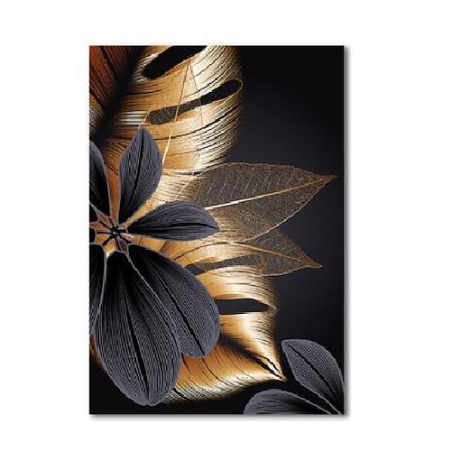 botanische Drucke Poster/Bild Blattgold moderne Wandkunst Wandbehang Geschenk Heimdekoration gerollte Leinwand kein Rahmen ungerahmt ungedehnt mehrere Größen Image