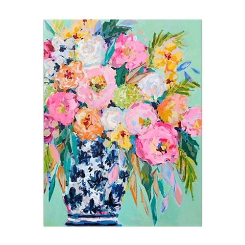 Abstraktes Aquarell Blumen Wandkunst Leinwanddrucke Blumen Heimdekoration Dekor gerollte Leinwand kein Rahmen ungerahmt ungedehnt Image