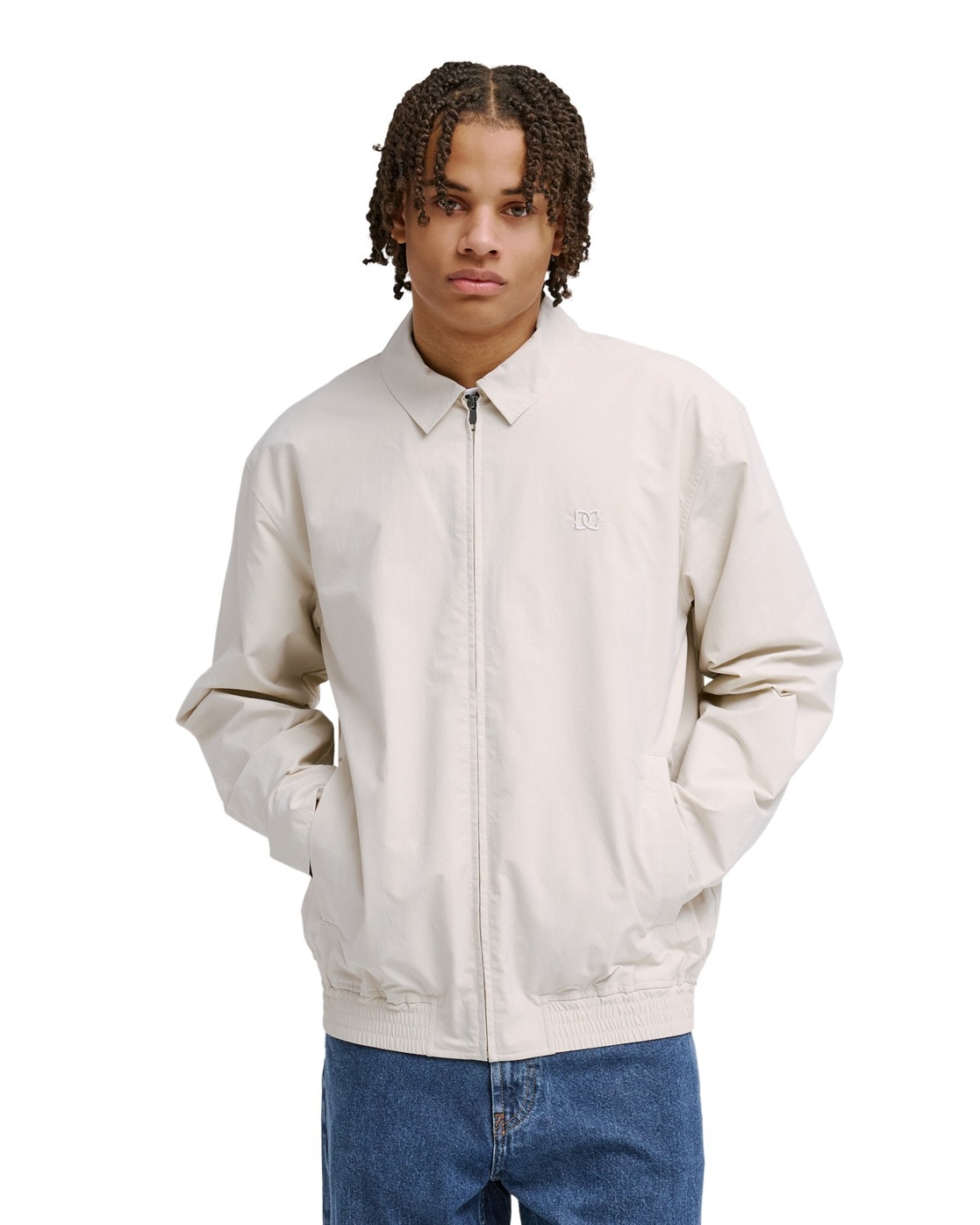 Regenjacke DC SHOES "Driver", Herren, Gr. L, oatmeal, Obermaterial: 100% Microfaser;, Jacken Regenjacke