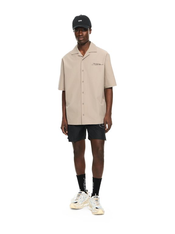 Outline Arrow Surfer Swimshorts - Natural - Off-White c/o Virgil Abloh Beachwear