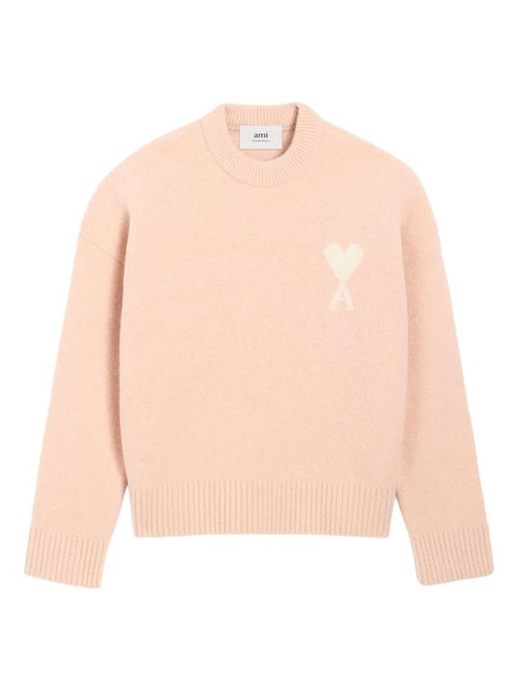 Sweater - Pink - AMI Knitwear