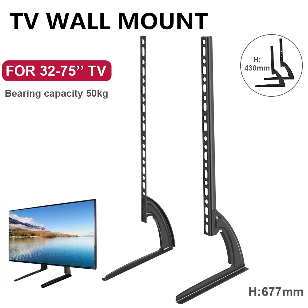 Support mural universel pour téléviseur de 32 à 70 pouces, support de table pour téléviseur LCD/LED/OLED/Plasma, support d