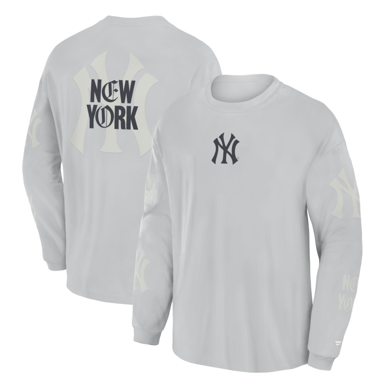 New York Yankees Elements Type Play Langarm-T-Shirt – Herren Image