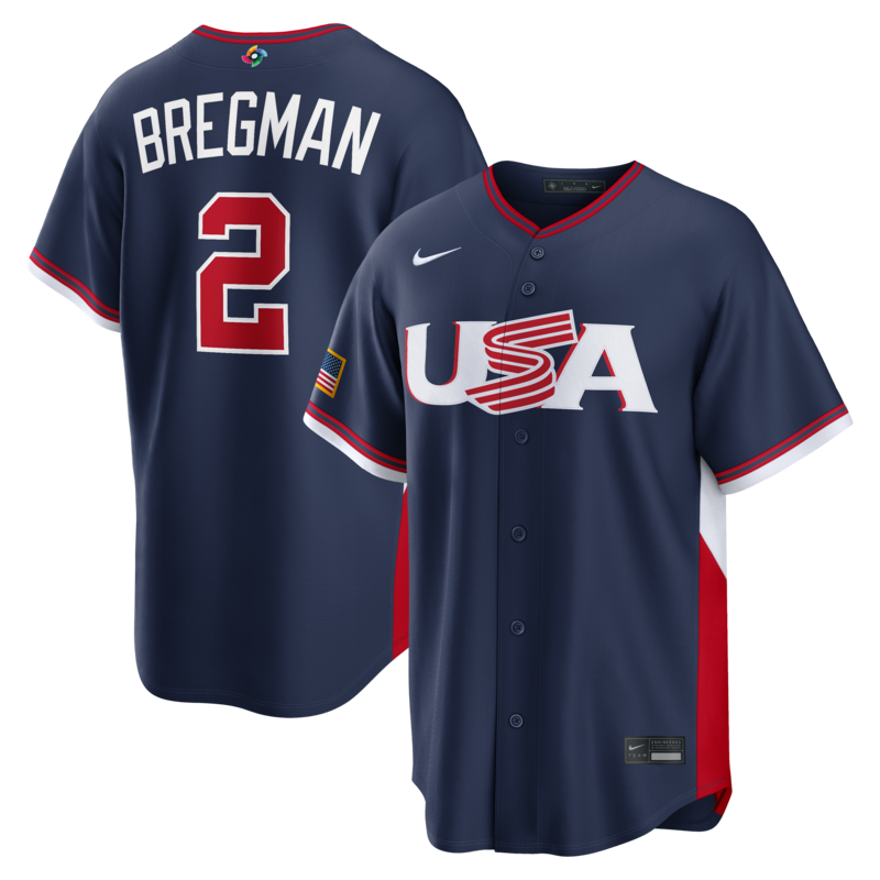 Nike Alex Bregman Navy USA Baseball 2026 World Baseball Classic Auswärtstrikot für Herren Image