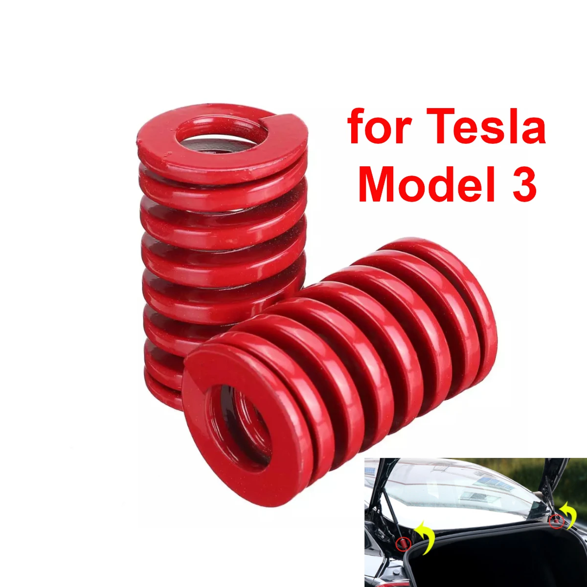 Molla stampo OD 25mm per supporto puntone portellone posteriore barre sinistra rosso per Tesla modello 3 2017-2021 per VW Glof 6