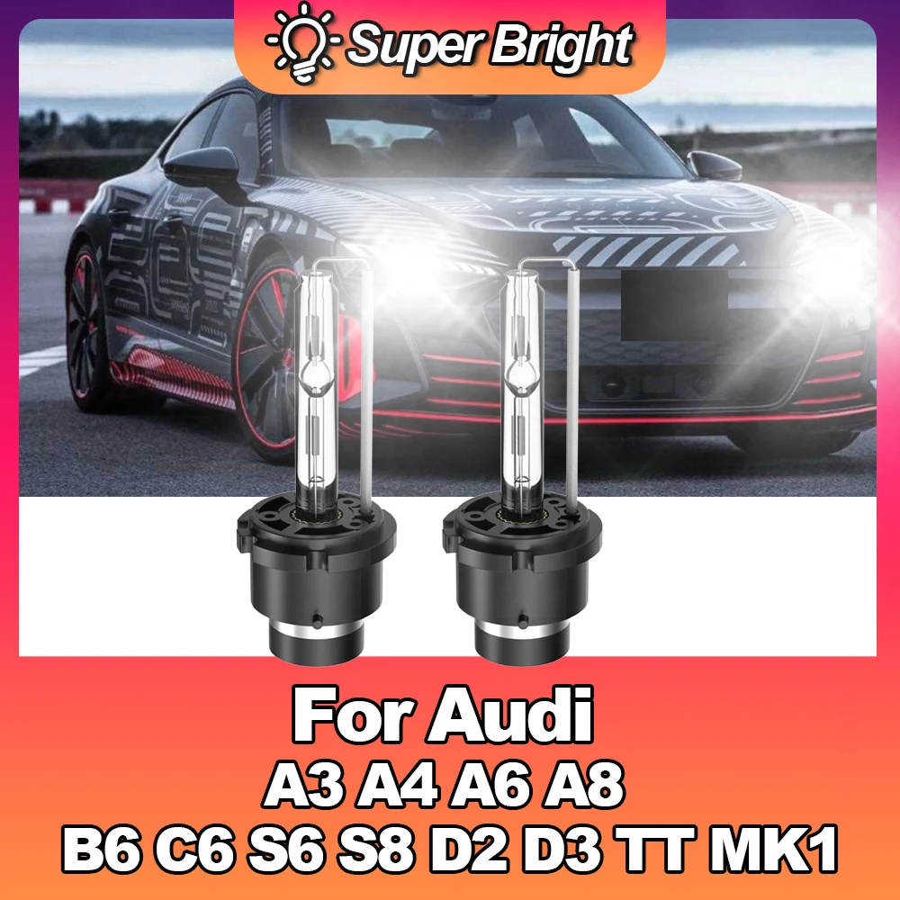 2 stücke D2S HID Original Auto Xenon Scheinwerfer 6000K 35W Standard Weiß Auto Licht 12V Für Audi A3 a4 A6 A8 B6 C6 S6 S8 D2 D3 TT MK1 Image