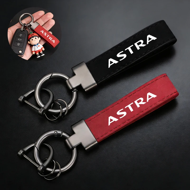 LOGO Luxus-Schlüsselanhänger aus Legierung und Wildleder für Opel OPC Astra J H G K Insignia Corsa D B E Mokka Vectra B Image