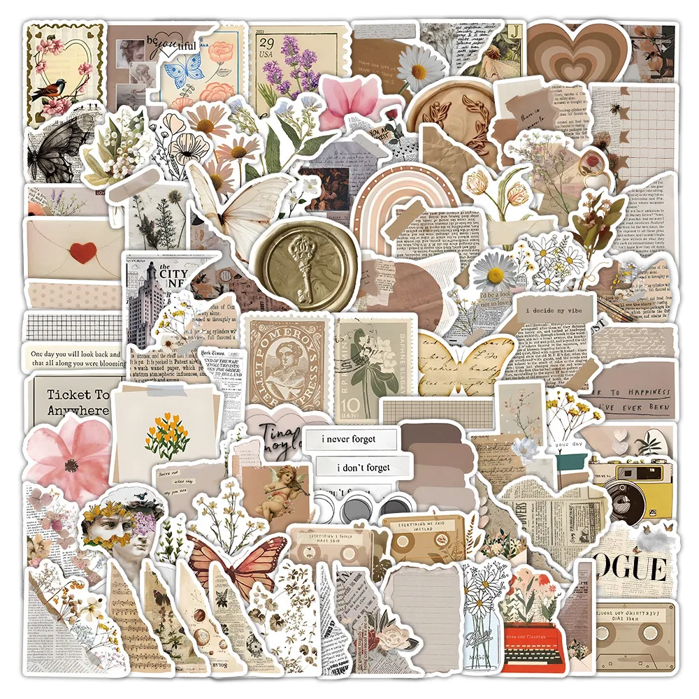 120 Stück unvollständige Tagebuchaufkleber – niedliche dekorative Aufkleber für Handbücher, Notizbücher und DIY-Bastelarbeiten, AnimeWorlds Store Image