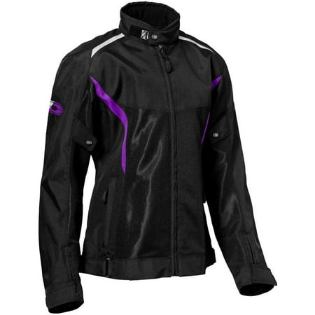 Castle Pulse 2 Womens Textile Motorcycle Jacket Black/Grape SM