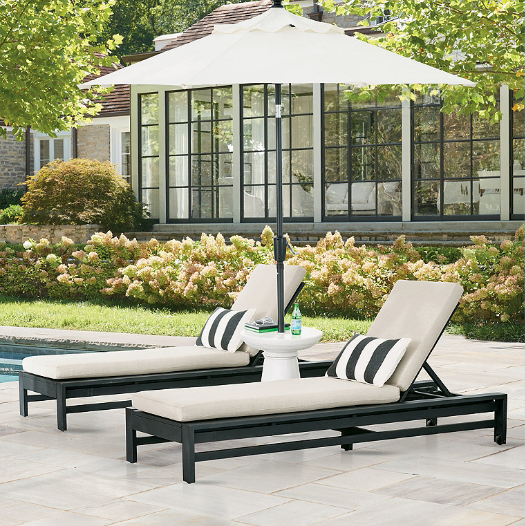 Napa Outdoor Metal Outdoor Chaise Lounge, Set Of Two - Grandin Road