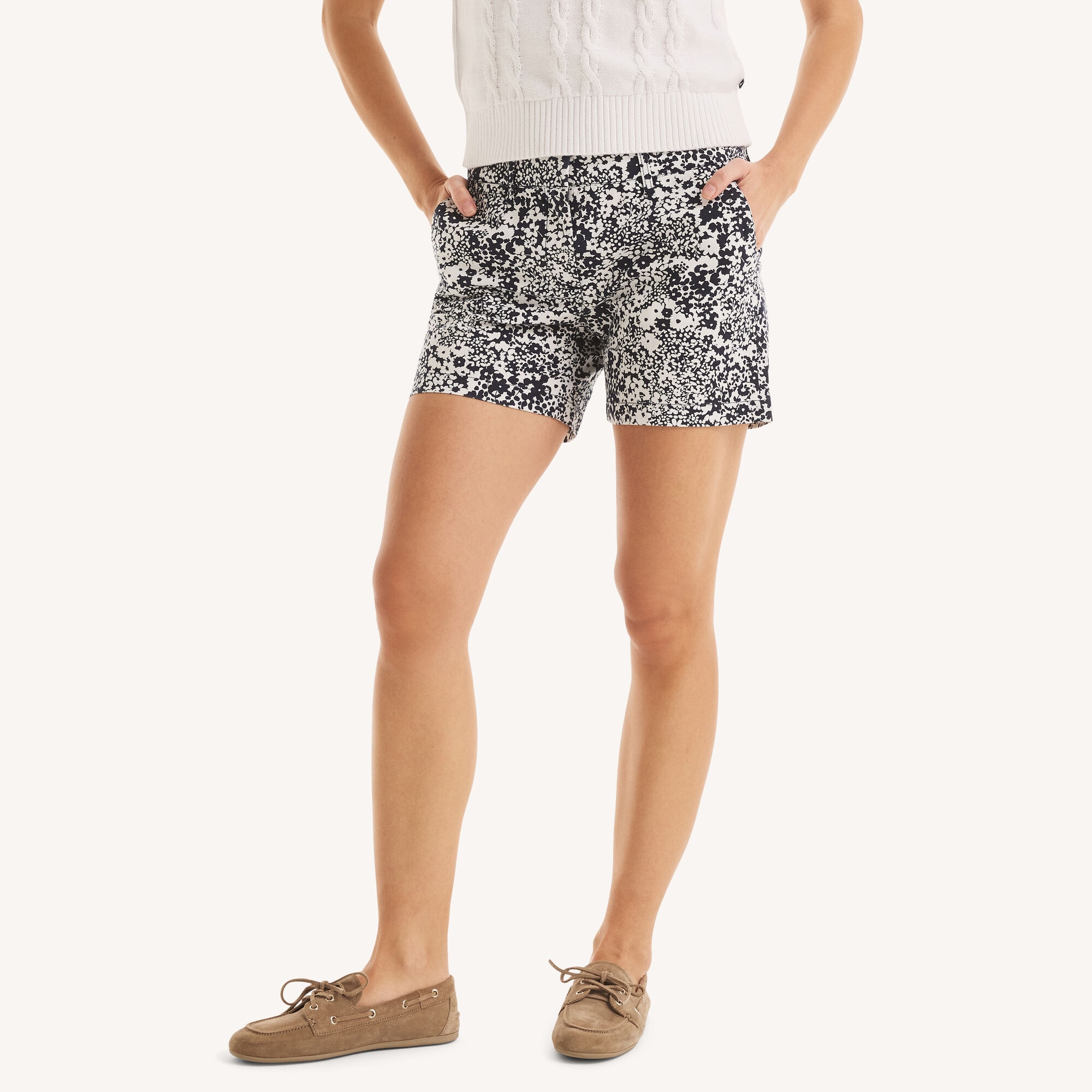 Nautica Women's Floral Printed Short 406 (Starlight Blue), 12