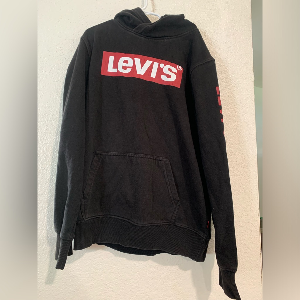 Levi's Shirts & Tops | Levi's Big Kids Black Logo Hoodie Size L(12-13)Years.Used Good Condition. | Color: Black | Size: Lb