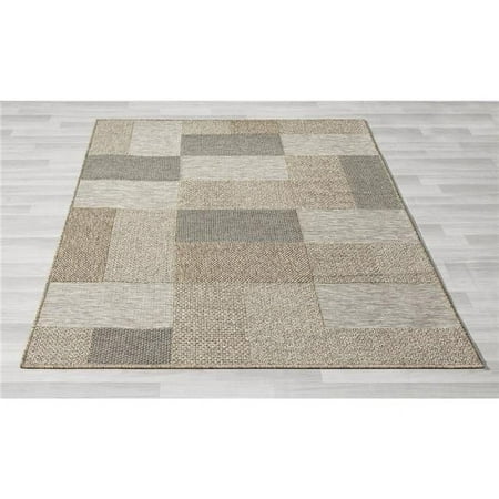 HomeRoots 8 x 10 ft. Gray Geometric Handmade Indoor & Outdoor Rectangle Area Rug - Gray - 8 x 10 ft.