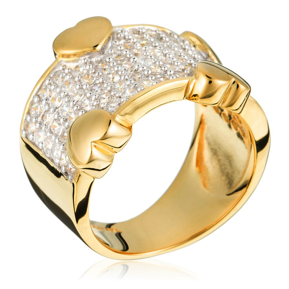 Orphelia Damen-Ring aus 925er Sterlingsilber – Gold ZR-3605-GOLD