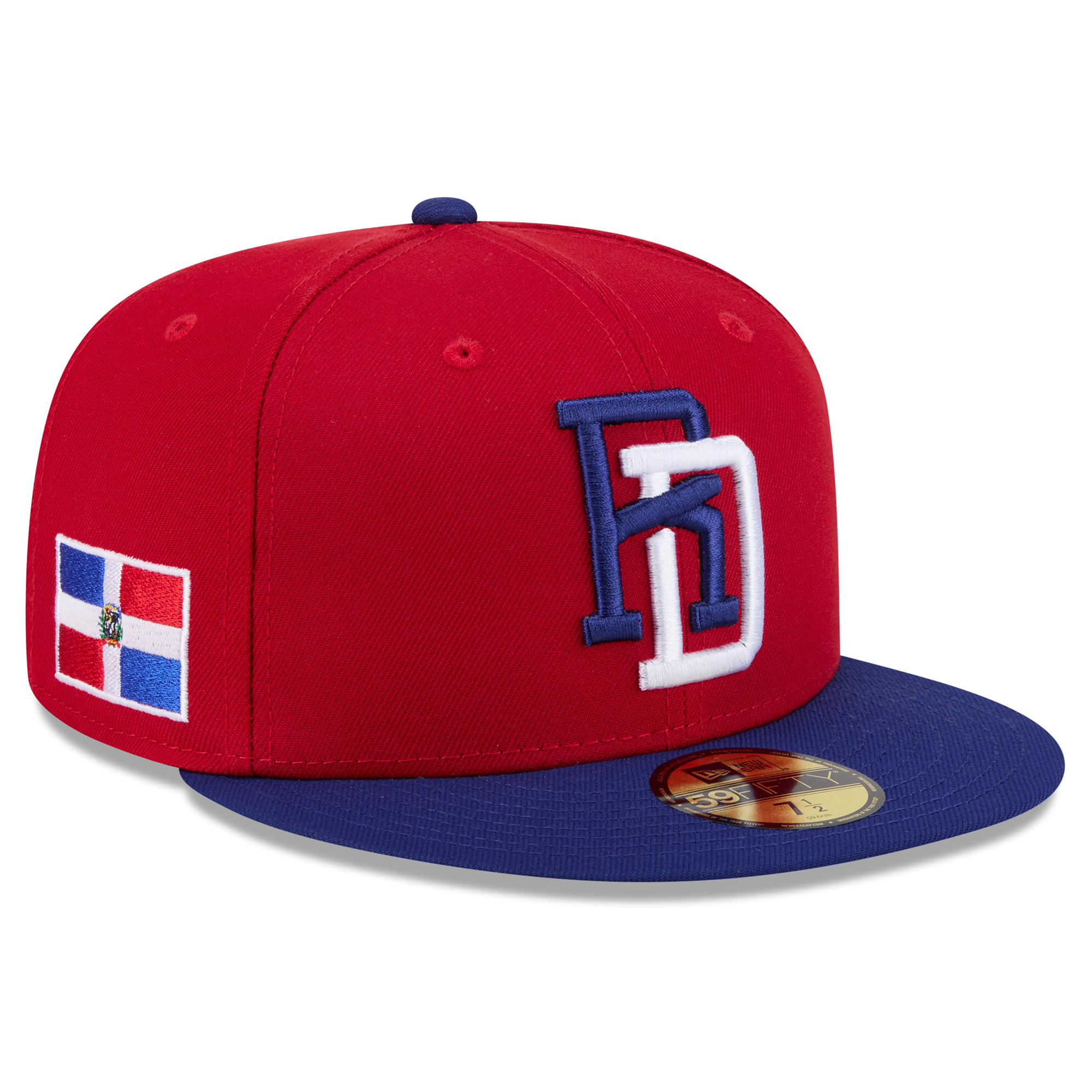 "New Era Herren-Baseballkappe, rot/blau, Dominikanische Republik, World Baseball Classic 2026, 59FIFTY Fitted Cap" Image