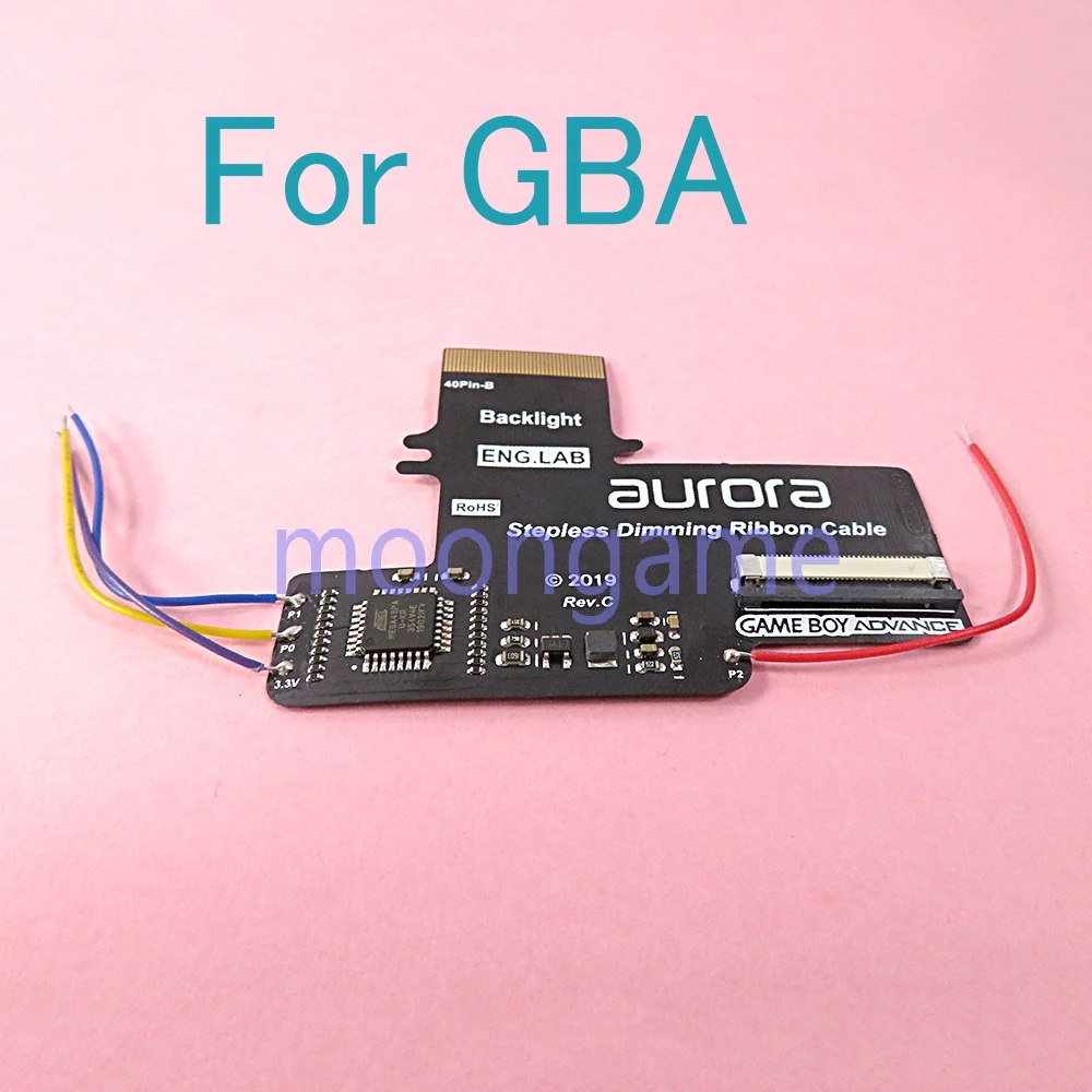 5 stücke Für GBA Spielkonsole 32pin 40pin LCD Hintergrundbeleuchtung Kit Hintergrundbeleuchtung Bildschirm 3,0 Stufenlose Dimmen Platte Kostenloser Falten adapter Kabel Image