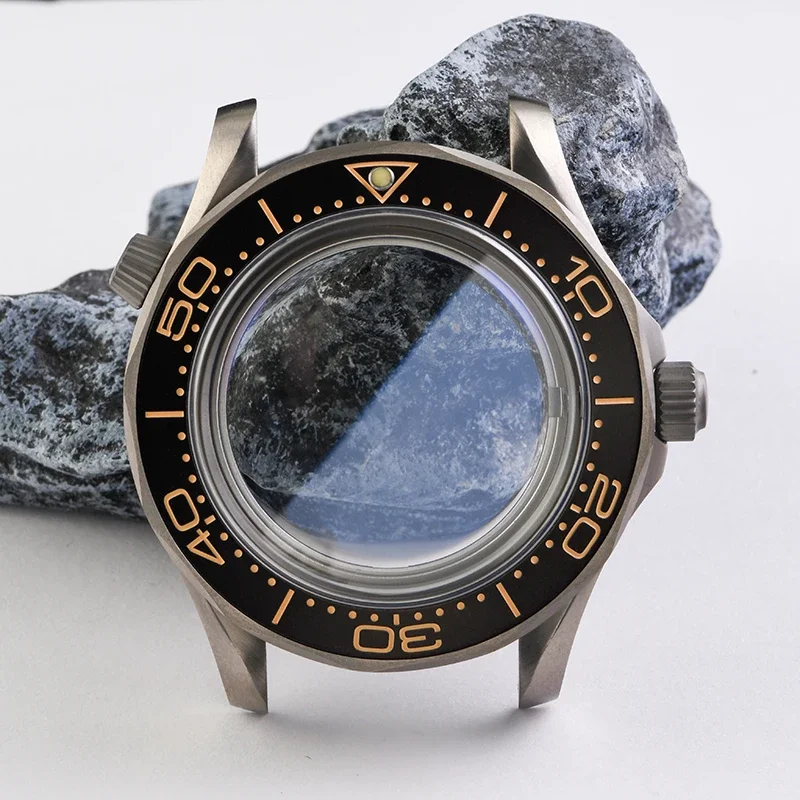 Uhr Titan Seamaster Vintage 007 Taucheruhrengehäuse Saphirglas Wasserdicht für NH35 NH36 Automatikwerk HEIMDALLRcase Image