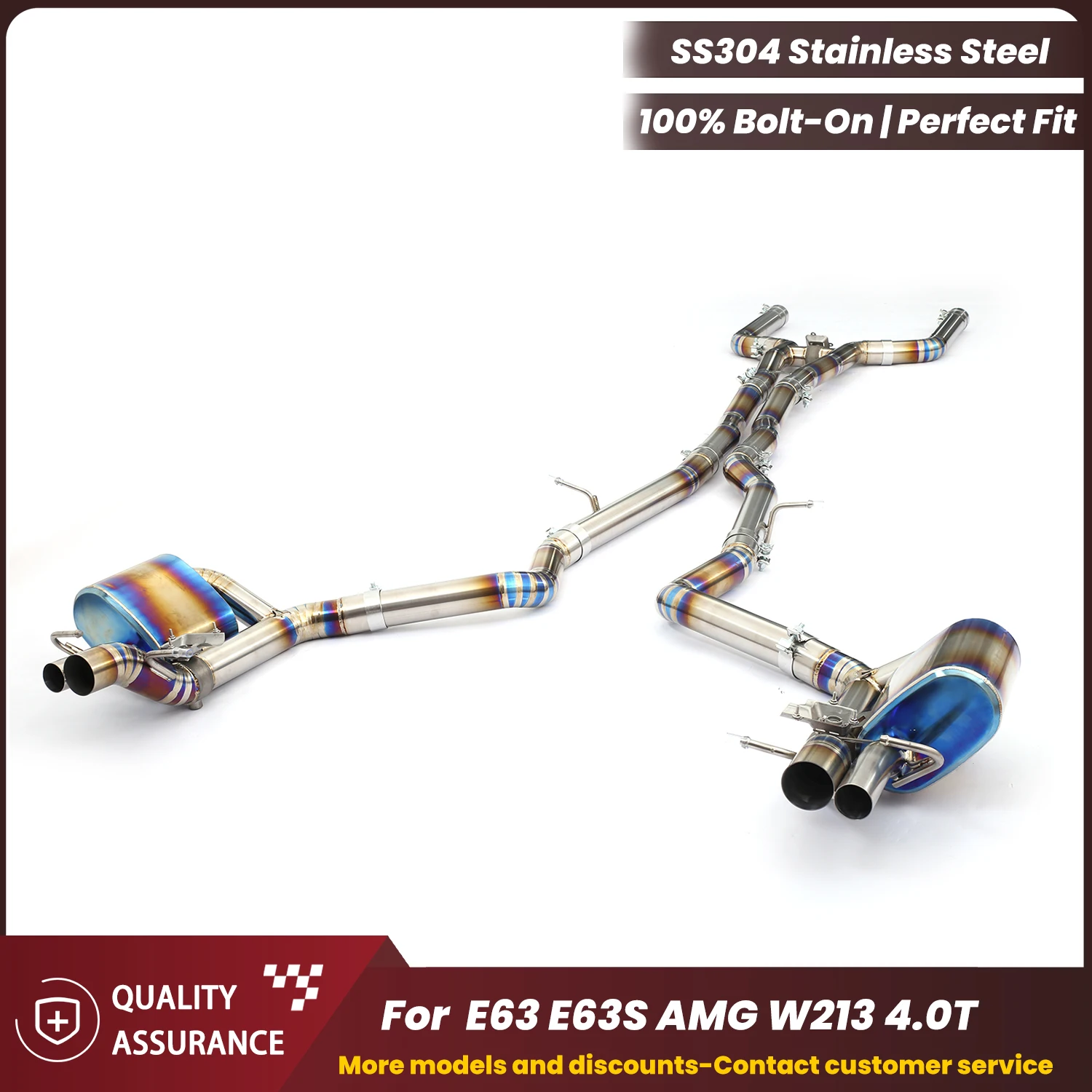 Titan Valvetronic Catback Auspuff für Mercedes Benz E63 E63S AMG W213 4.0T Extreme Exhaust Sound True Performance Upgrade Image