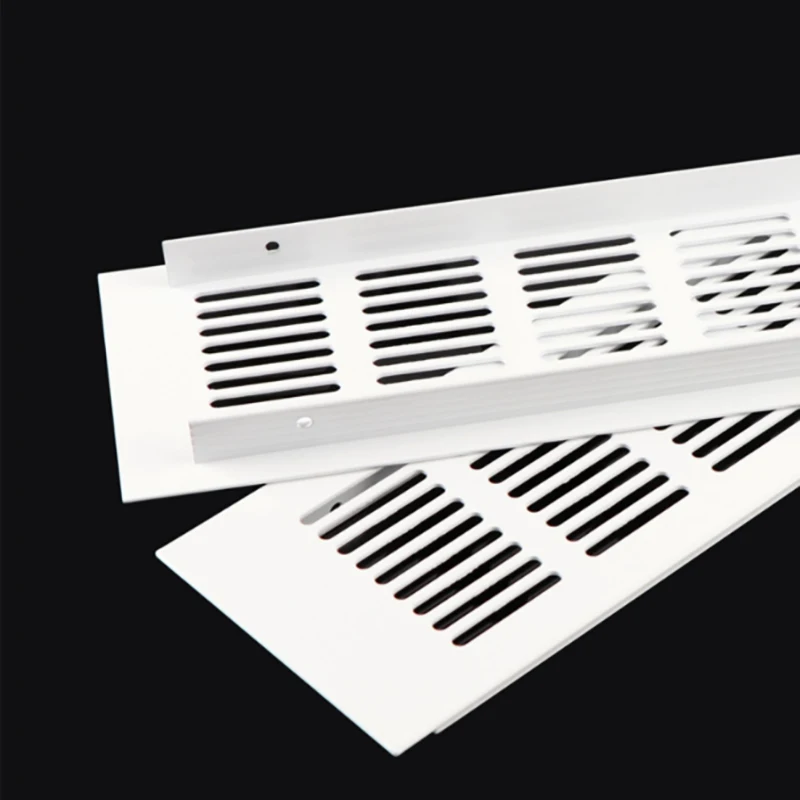 1 Stücke Weiß Länge 100-800mm Aluminiumlegierung Schrank Air Vent Dekor Abdeckung Schrank Schuh Kleiderschrank Mesh Loch Abdeckung Hardware Zubehör