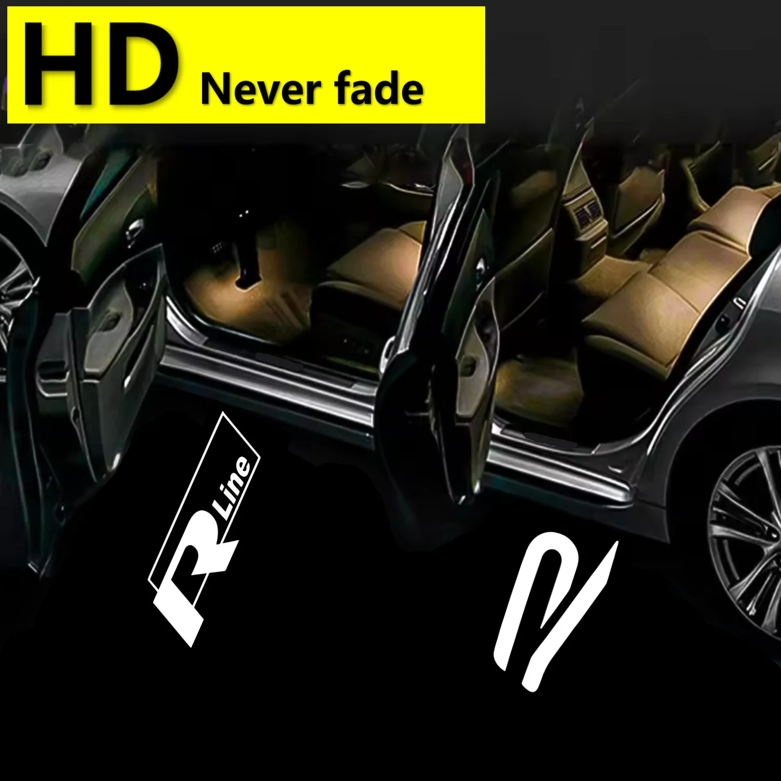 HD Für VW Passat CC B6 B7 B8 B9 Touareg Golf 5 6 7 Jetta MK6 MK7 GTI R linie GTI LED Auto Tür Projektor Willkommen Licht Zubehör Image