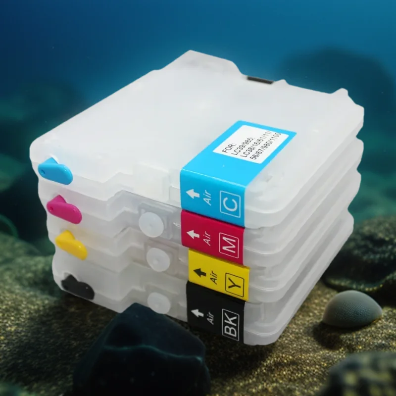 WEIC LC38 LC39 LC61 LC65 LC980 LC985 LC990 LC1100 Kein Chip Nachfüllbare Tintenpatrone Für Brother DCP-J125 185C 195C J315W drucker Image