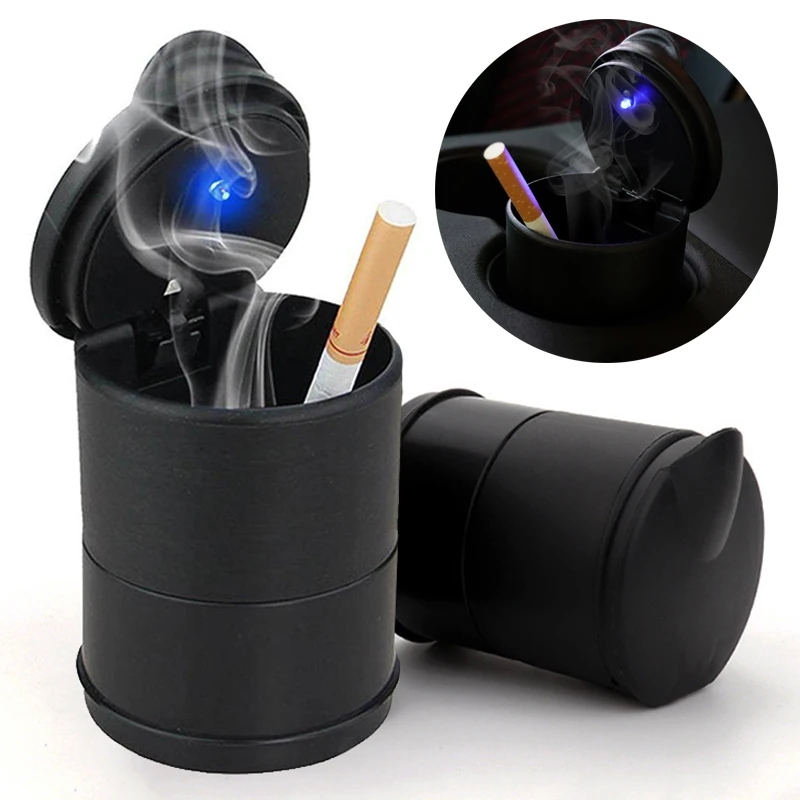 Tragbare Auto LED Aschenbecher Universal Auto Aschenbecher Zigarette Asche Halter Tasse Auto Innen Dekor Auto Zubehör Innen 7x7x11 cm