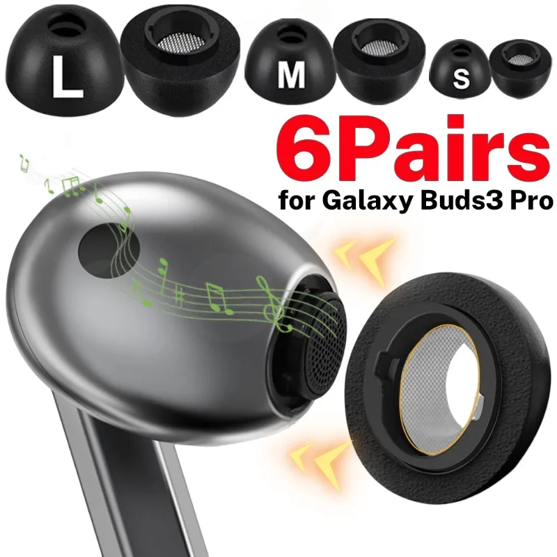 Memory-Schwamm-Ohrstöpsel für Samsung Galaxy Buds3 Pro, Tip-Ohrhörer im Ohr, Bluetooth-Headset, Ersatz-Ohrstöpsel für Galaxy Buds 3Pro Image