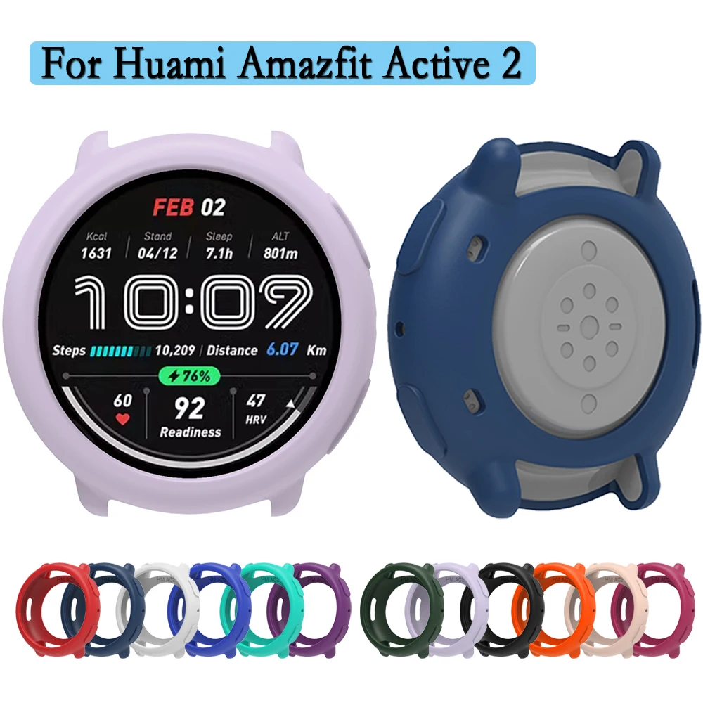 Weiche Silikonhülle für Huami Amazfit Active 2, Uhrenabdeckung, Dekoration, hohle Schutzhülle, superleicht, für Amazfit Active 2 Image