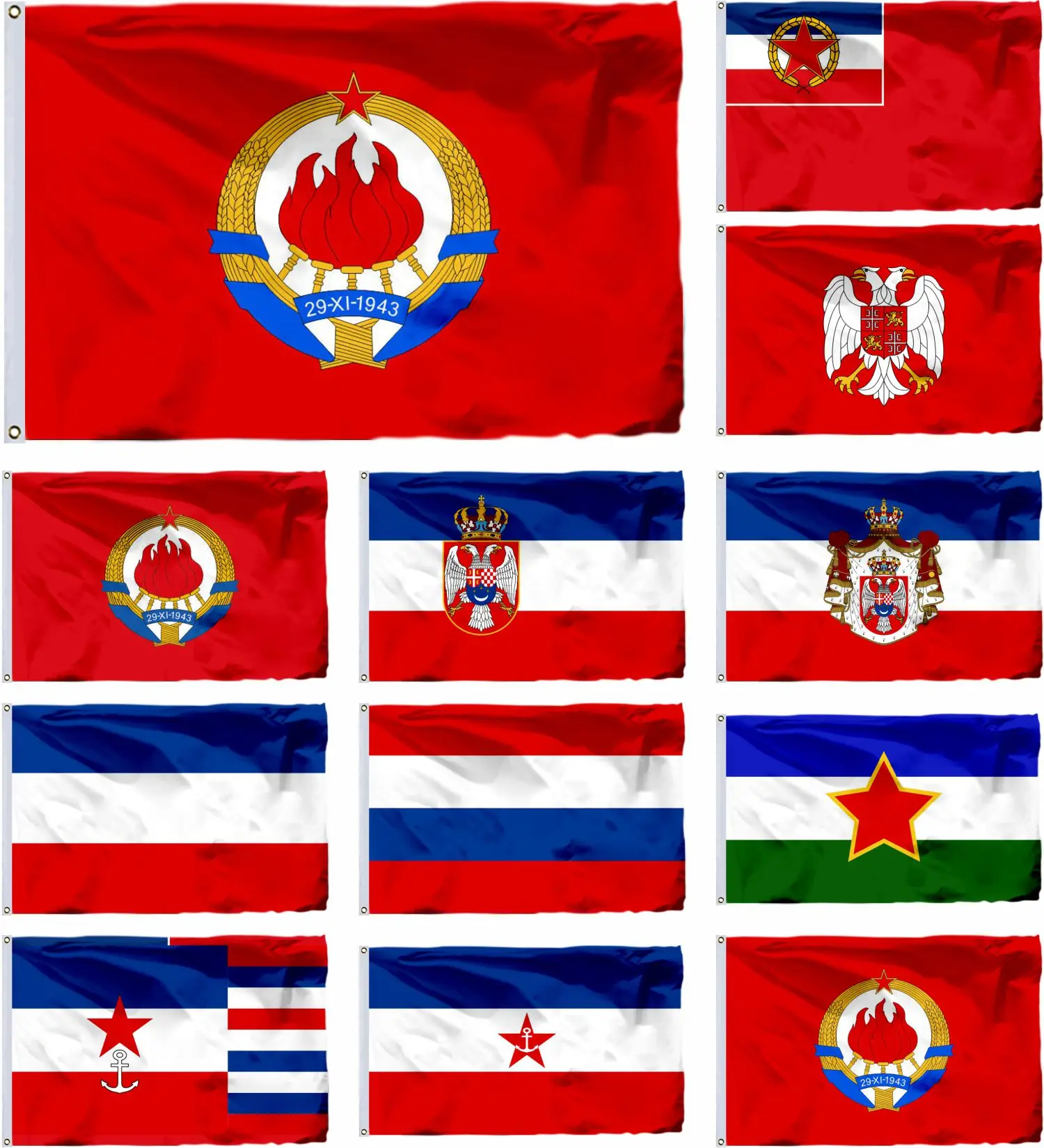 Yugoslavia Marine Flagge 3 x5ft sfr Königreich Liga der Kommunisten demokrat ische Bundes banner 21x14cm 60x40cm Image