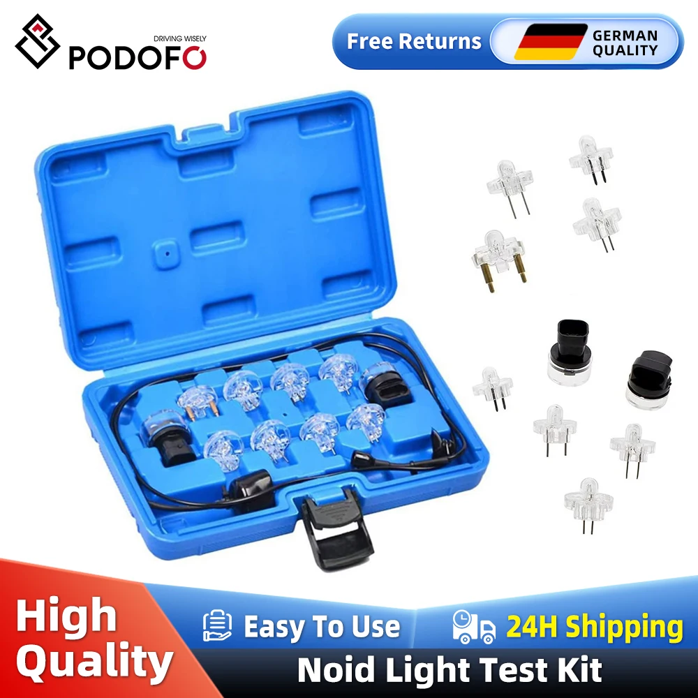 Podofo 11-teiliges Lichttest-Set für elektronische Kraftstoffeinspritzung und Signal Noid Lite Tester ﻿ Image