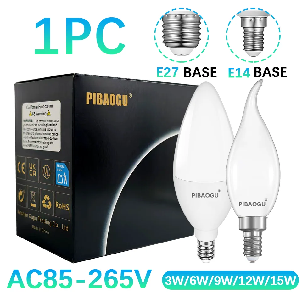 LED Kerze Lampen Lichter AC85-265V E14 E27 9W 12W 15W Kerze Lampen Decke Lichter Hause dekoration Led-leuchten Für Home Wohnzimmer