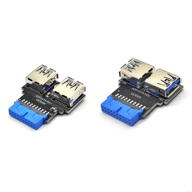 96BA 19Pin zu Dual USB Adapter Stecker USB Stecker Motherboard 19Pin zu USB3.0 Hub Konverter 2Port USB3.0 Konverter Image