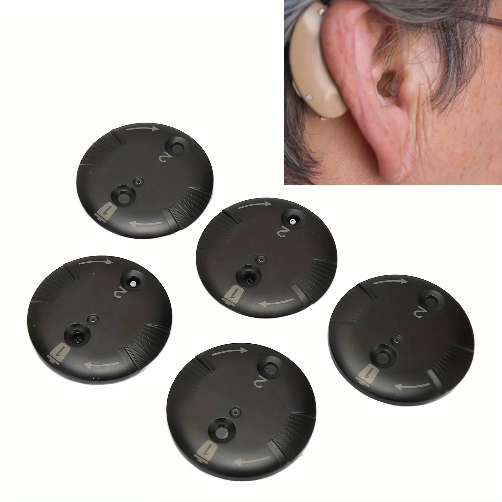 5 Packungen/40p Scheiben-Ohrenschmalzfilter Wachsschutz Ersatz Sound Aid Ersatzscheibe Cerumen Ohrenschmalzfilter für Phonak-Hörgeräte Image