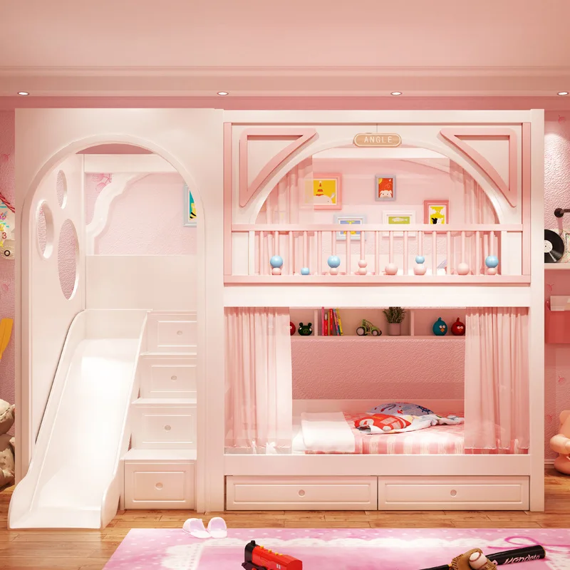 Kinderbett Traumburg Baumhaus Bett mit breitem Etagenbett Schlafzimmer Bogen kleine Wohnung Image