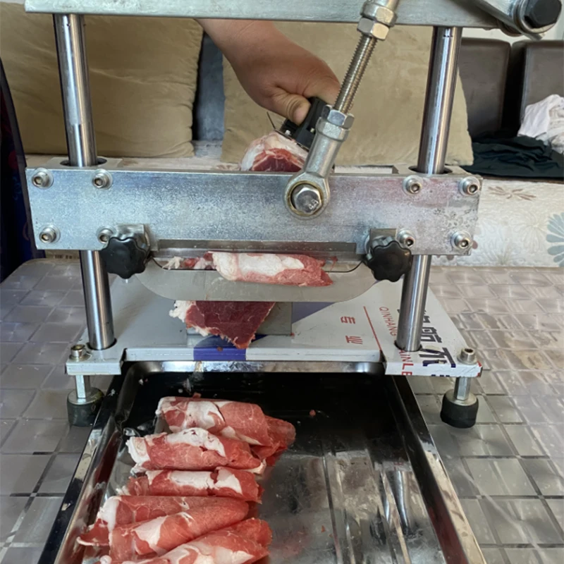 Lammschneider, manueller Hebel, Fleischschneider, Edelstahl, für den Haushalt, gefrorenes Fleisch, fettes Rindfleisch, kommerzieller manueller Fleischhobel Image